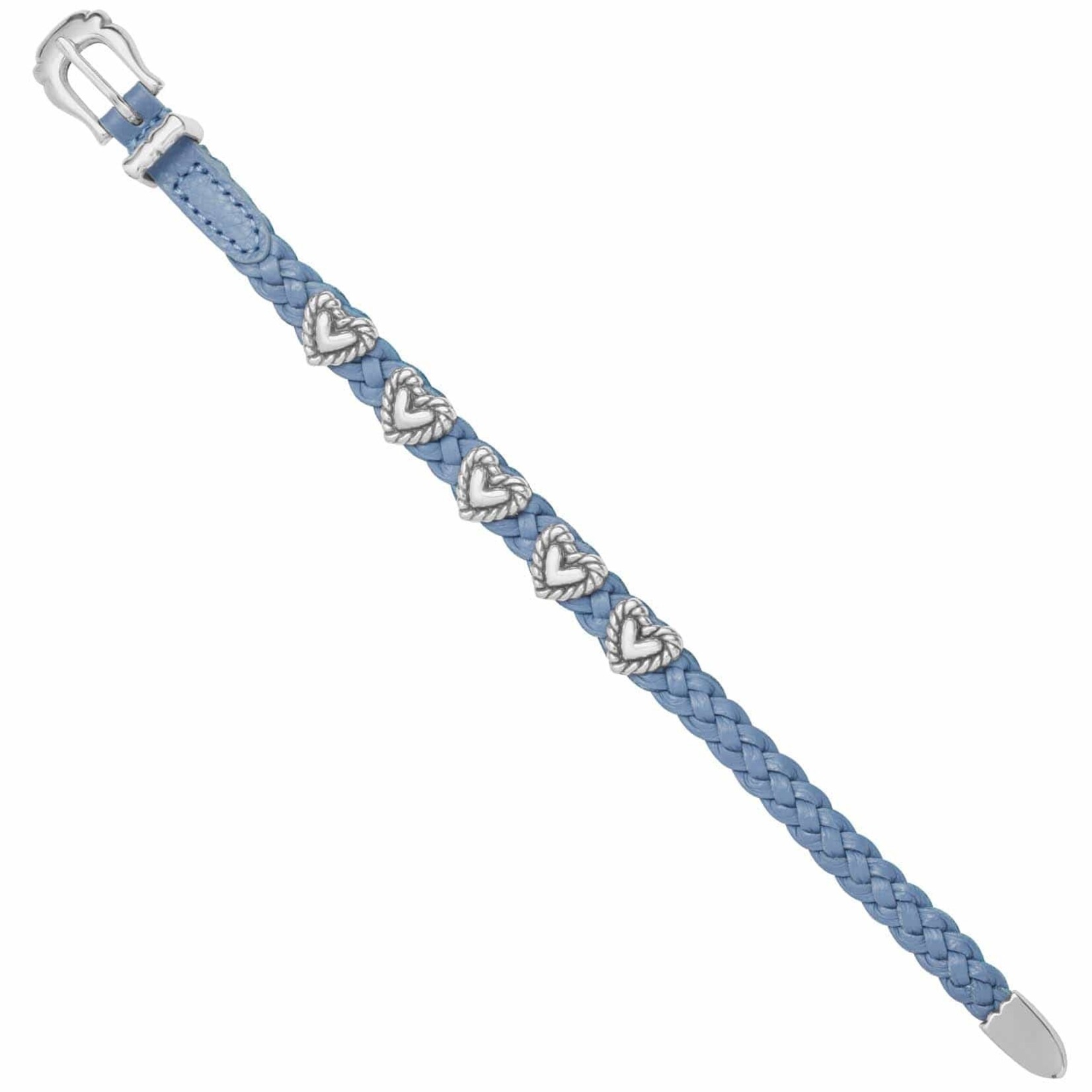 Brighton 07475F Roped Heart Braid Bandit Bracelet - 3/8 Heaven Blue