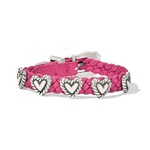 Brighton 07475H Roped Heart Braid Bandit Bracelet 3/8 Pink