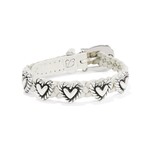 Brighton 07475J Roped Heart Braid Bandit Bracelet 3/8 White