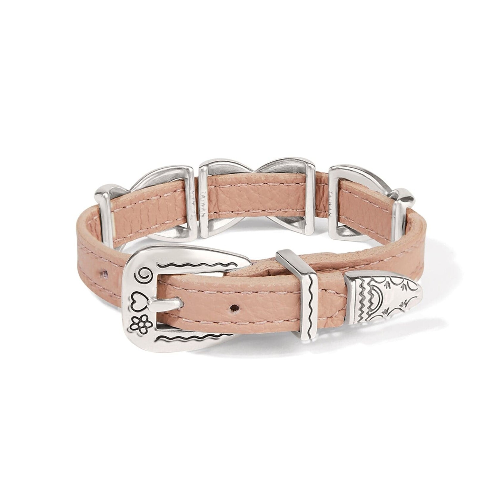 Brighton 07903H Kriss Kross Etched Bandit Bracelet - Pink Sand