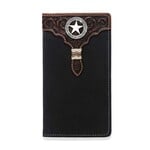 Brighton E80013 Lone Star Checkbook Wallet - Black/Tan