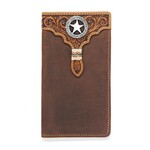 Brighton E80019 Lone Star Checkbook Wallet - Bark/Tan
