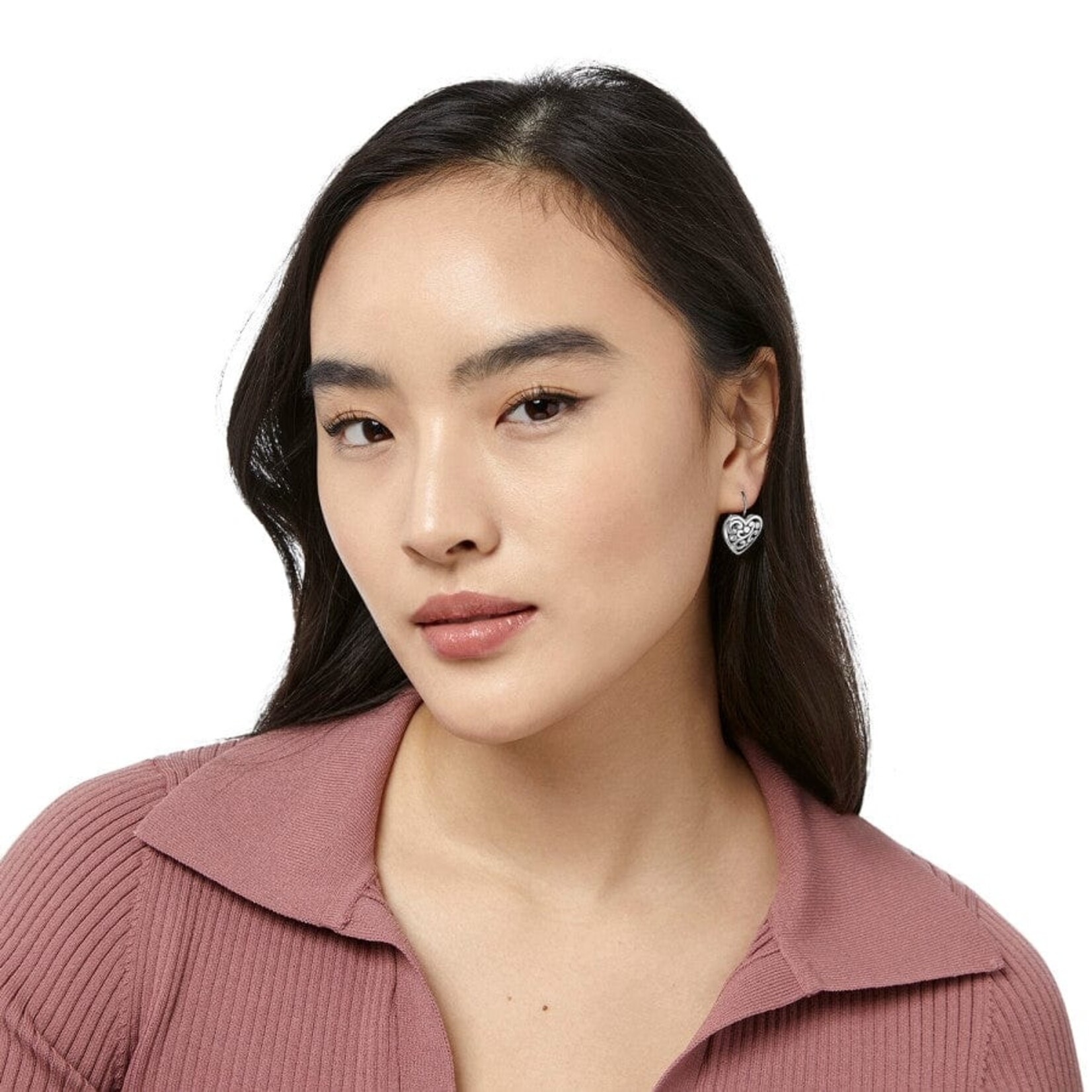 Brighton J19870 Contempo Heart Leverback Earrings