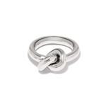 Brighton J63280 Interlok Single Knot Ring - Silver - Size 6