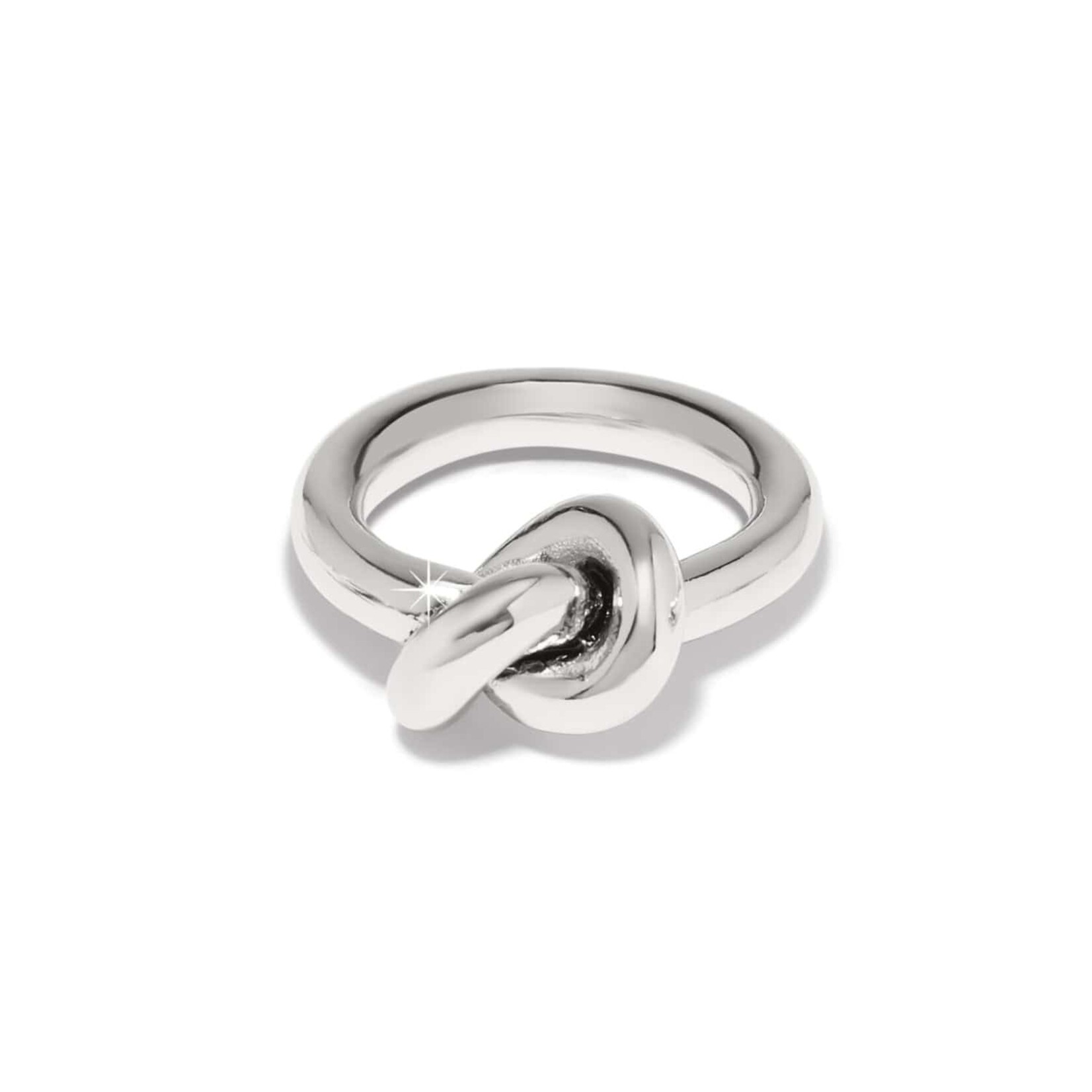 Brighton J63280 Interlok Single Knot Ring - Silver - Size 6