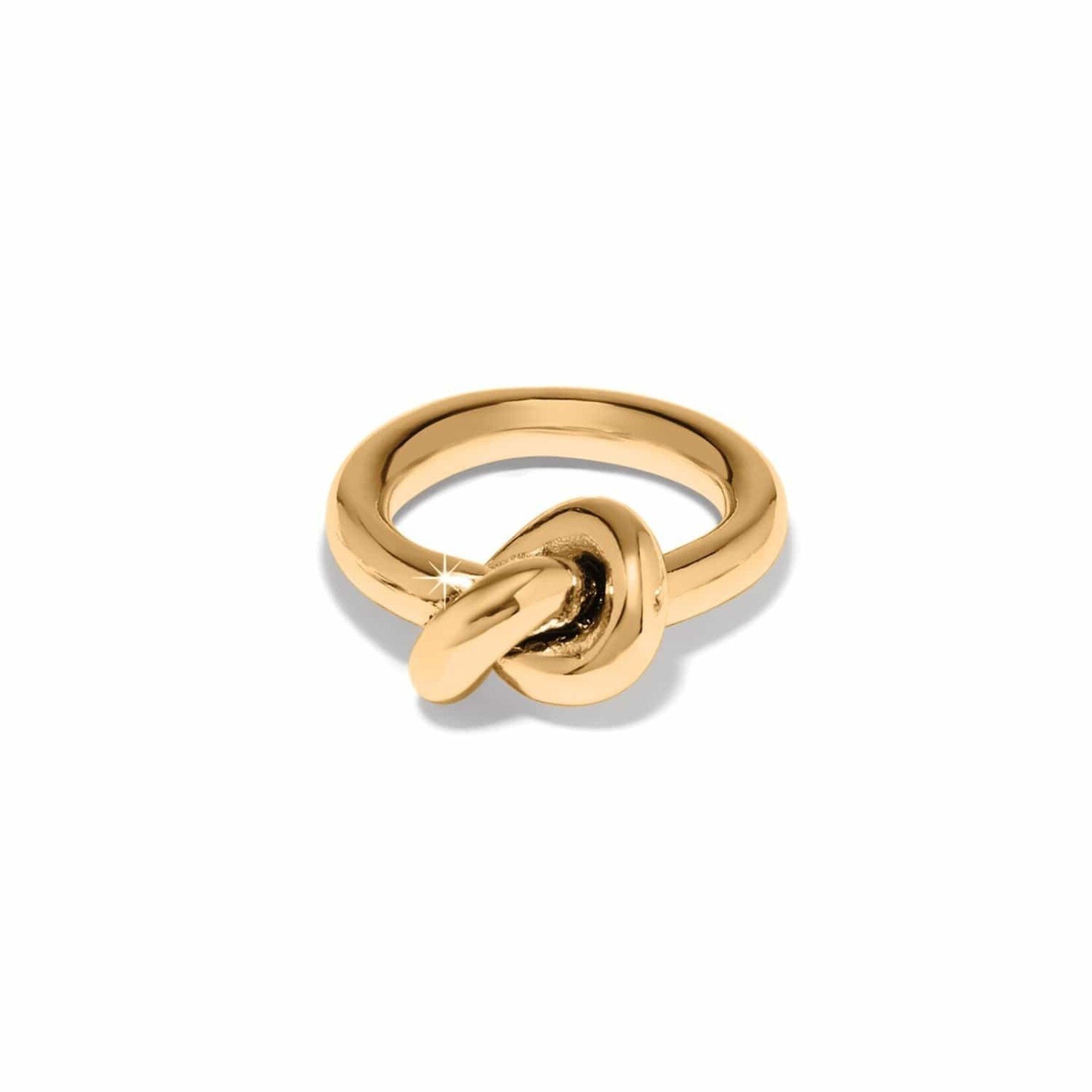 Brighton J63281 Interlok Single Knot Ring - Gold - Size 7