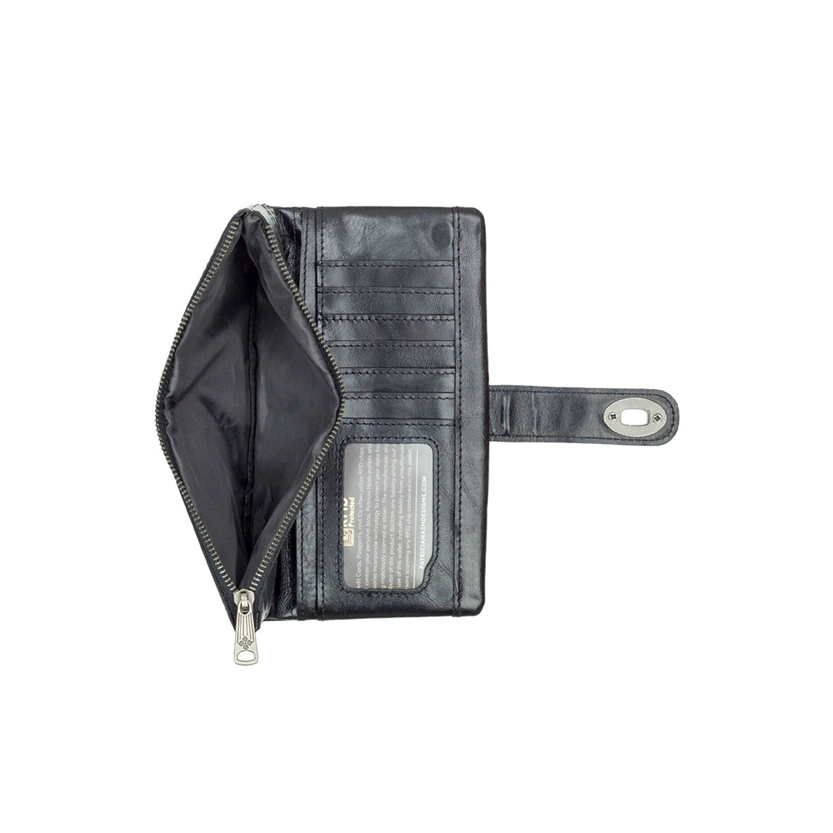 Patricia Nash Annesley Wristlet / Wallet - Vintage Distressed Black