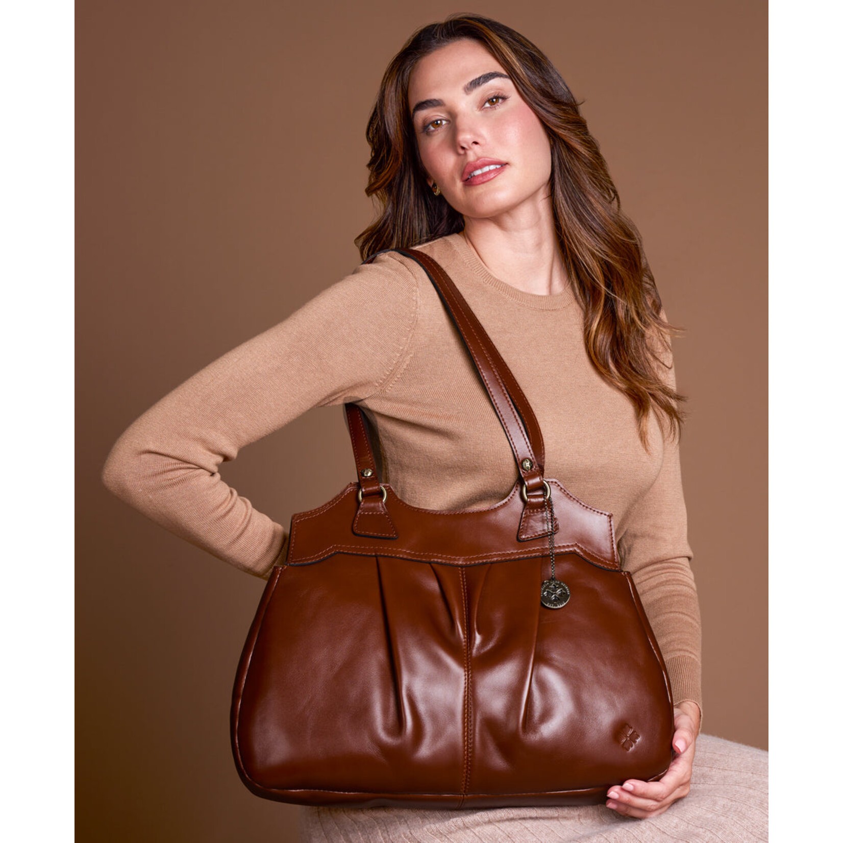 Patricia Nash Napoli Satchel - Tan