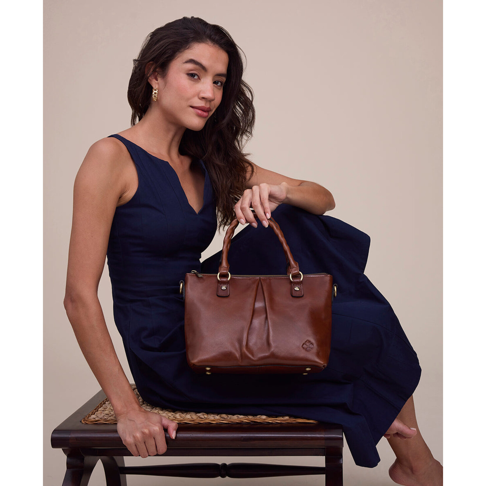 Patricia Nash Zora Top Handle Crossbody - Cognac