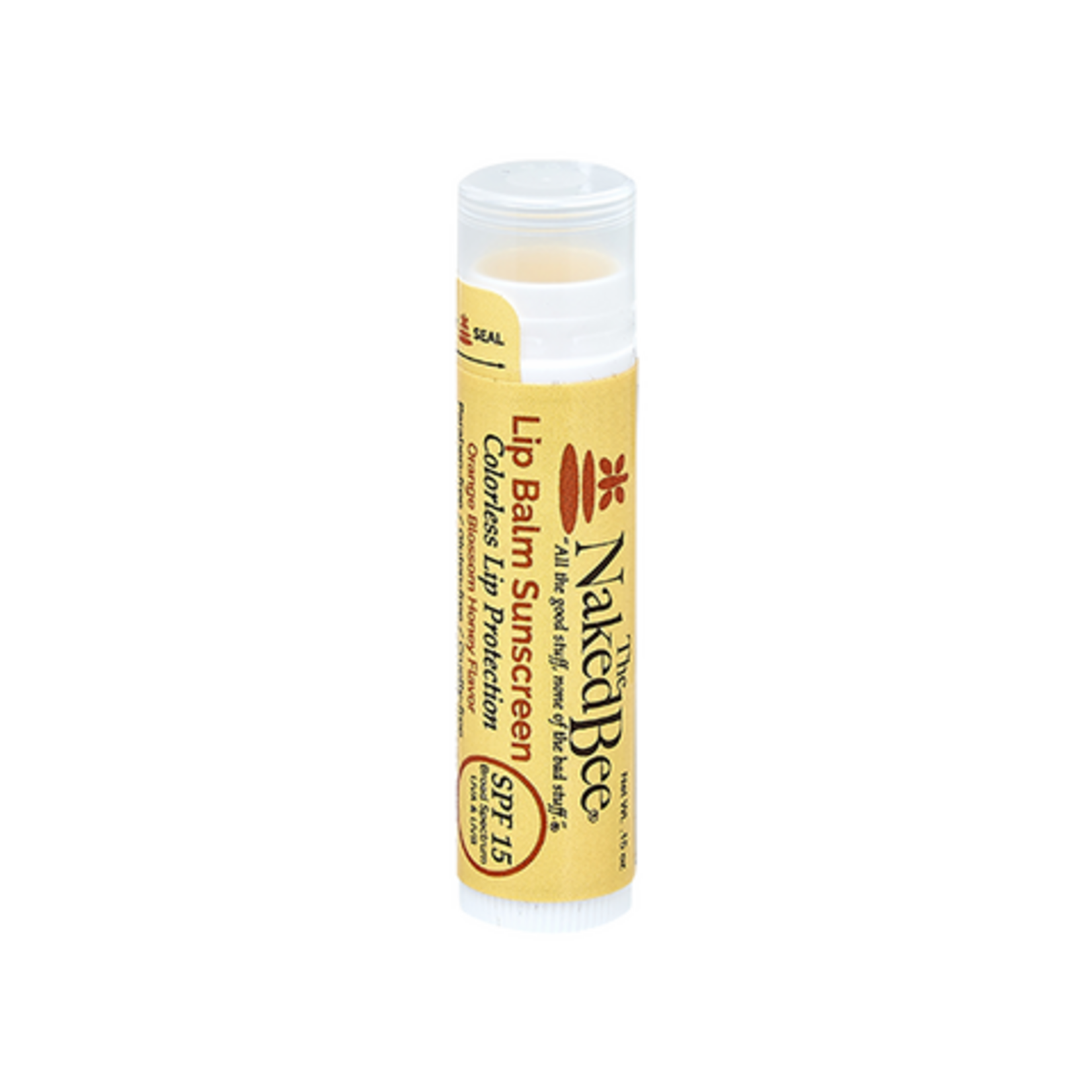 The Naked Bee .15 oz - Colorless - Orange Blossom Honey SPF 15 Lip Balm