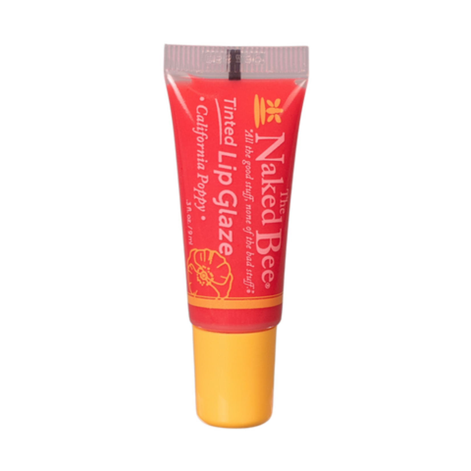 The Naked Bee Tinted Lip Glaze - California Poppy