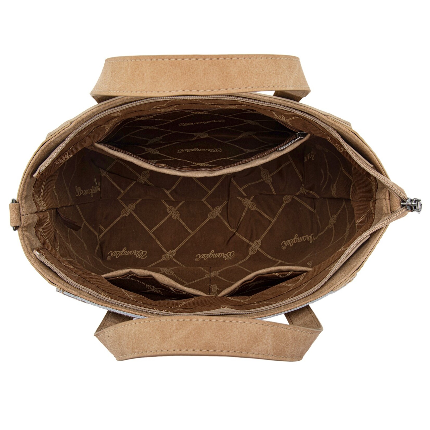 Wrangler WG252-8012TN - Tan - Wrangler Genuine Hair-On Cowhide Tote/Crossbody