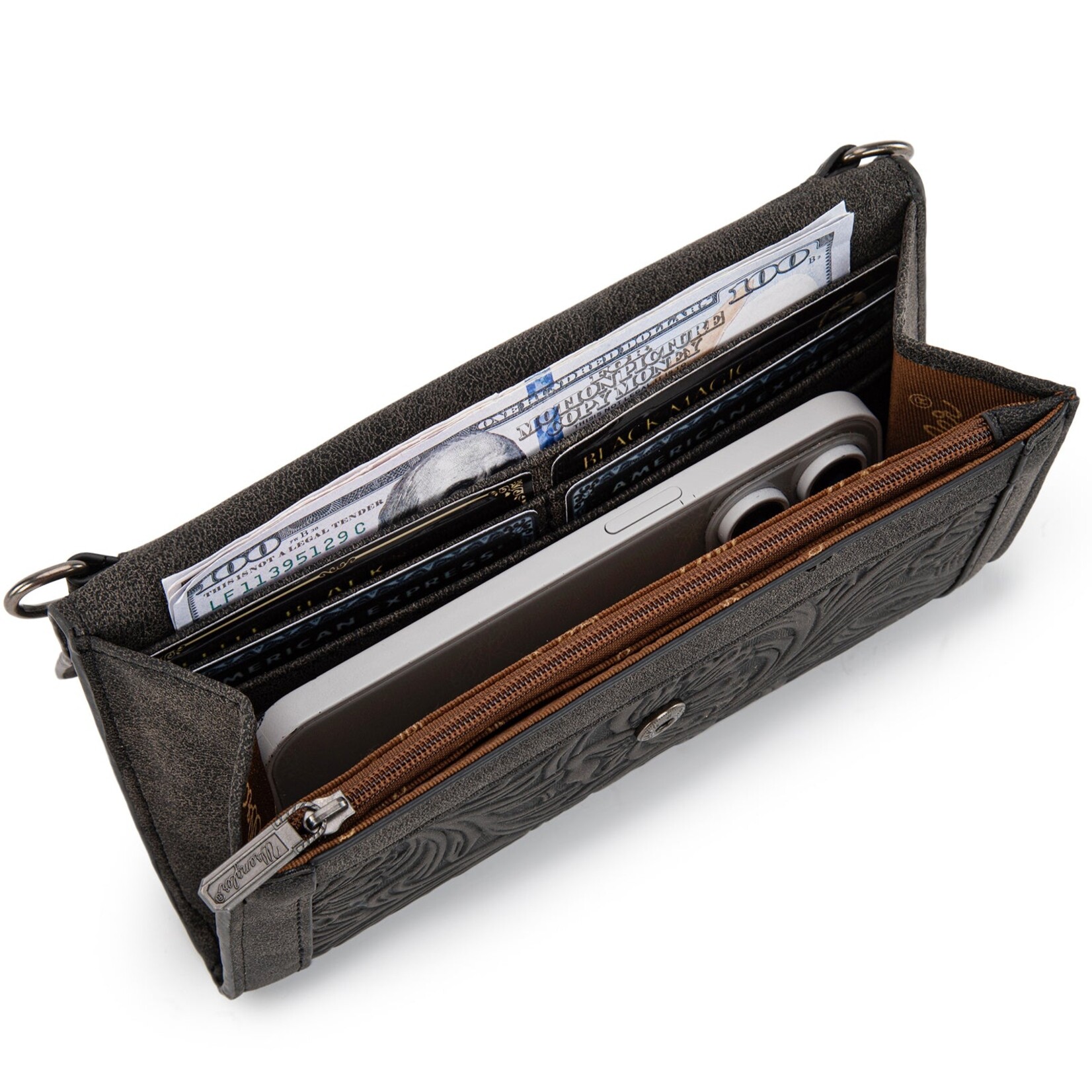 Wrangler WG252-C012BK - Black - Wrangler Wallet/Wristlet/Crossbody