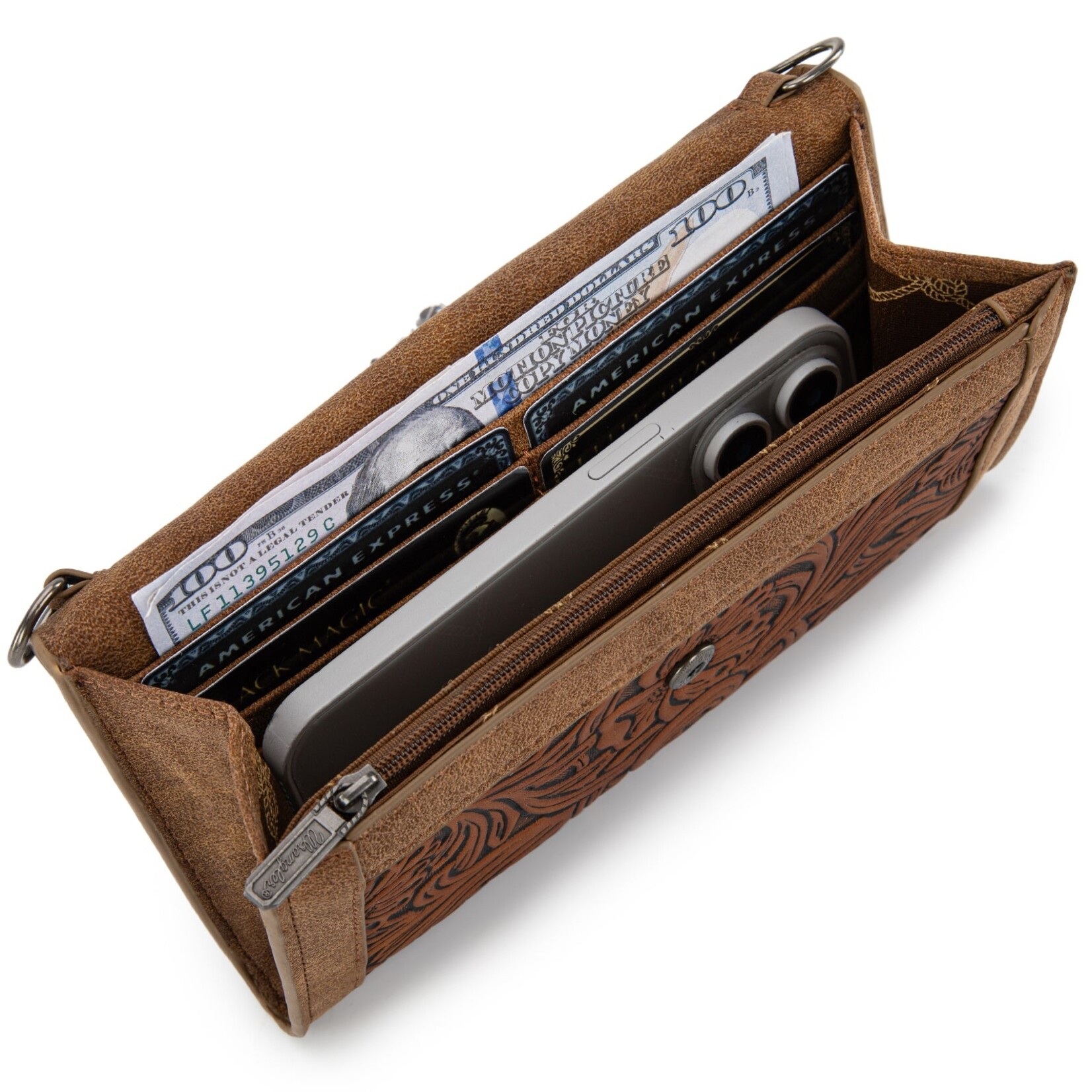 Wrangler WG252-C012BR - Brown - Wrangler Wallet/Wristlet/Crossbody