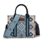 Wrangler WG2209-8120SJN - Jean - Wrangler Aztec Pattern Dual Sided Print -Tote/Crossbody