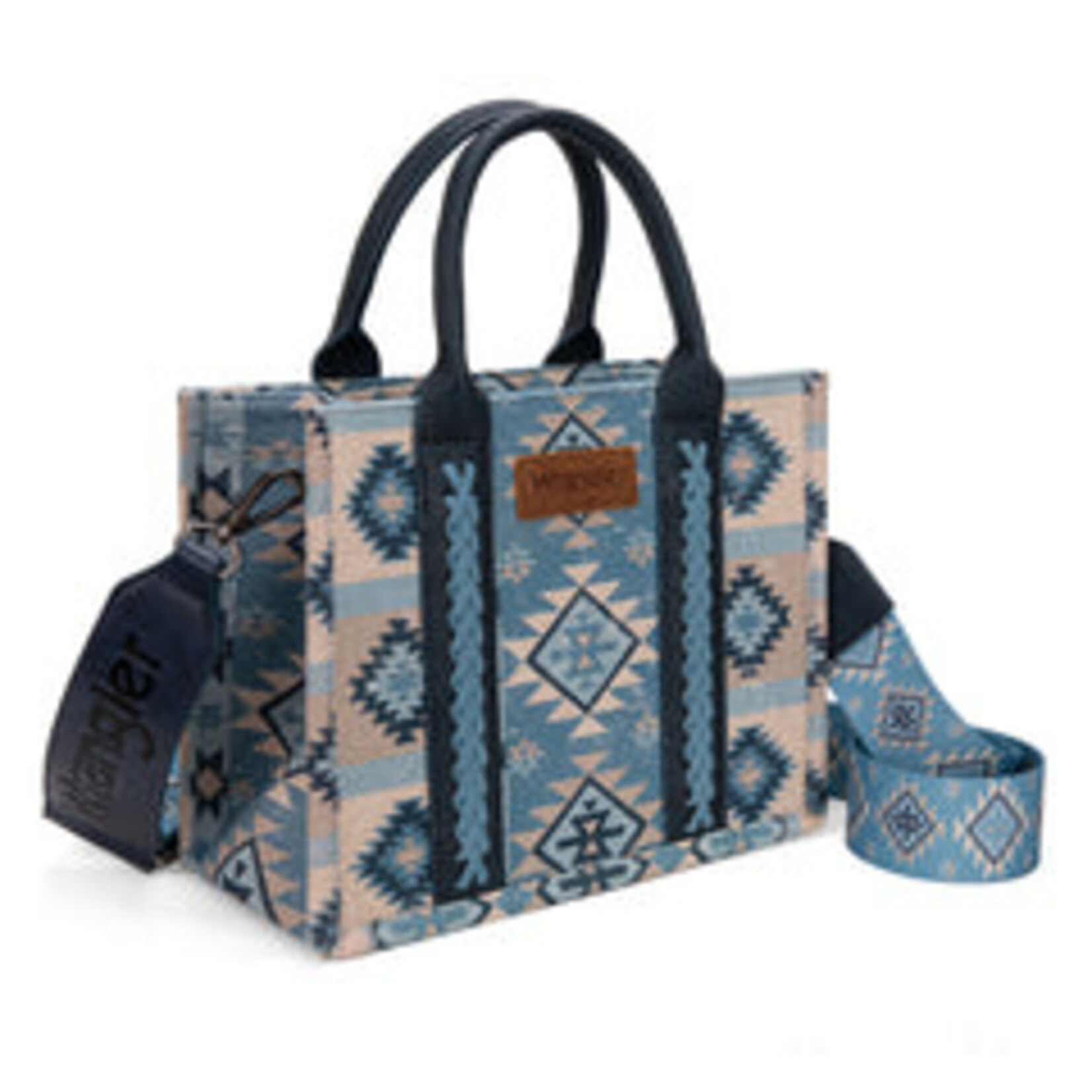 Wrangler WG2209-8120SJN - Jean - Wrangler Aztec Pattern Dual Sided Print -Tote/Crossbody