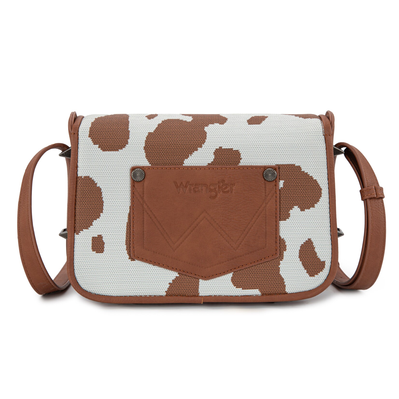Wrangler WG301-1833BR - Brown - Wrangler Cow Print Crossbody