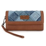Wrangler WG210-W062JN - Jean - Wrangler Denim Woven Tri-Fold Wristlet/Wallet