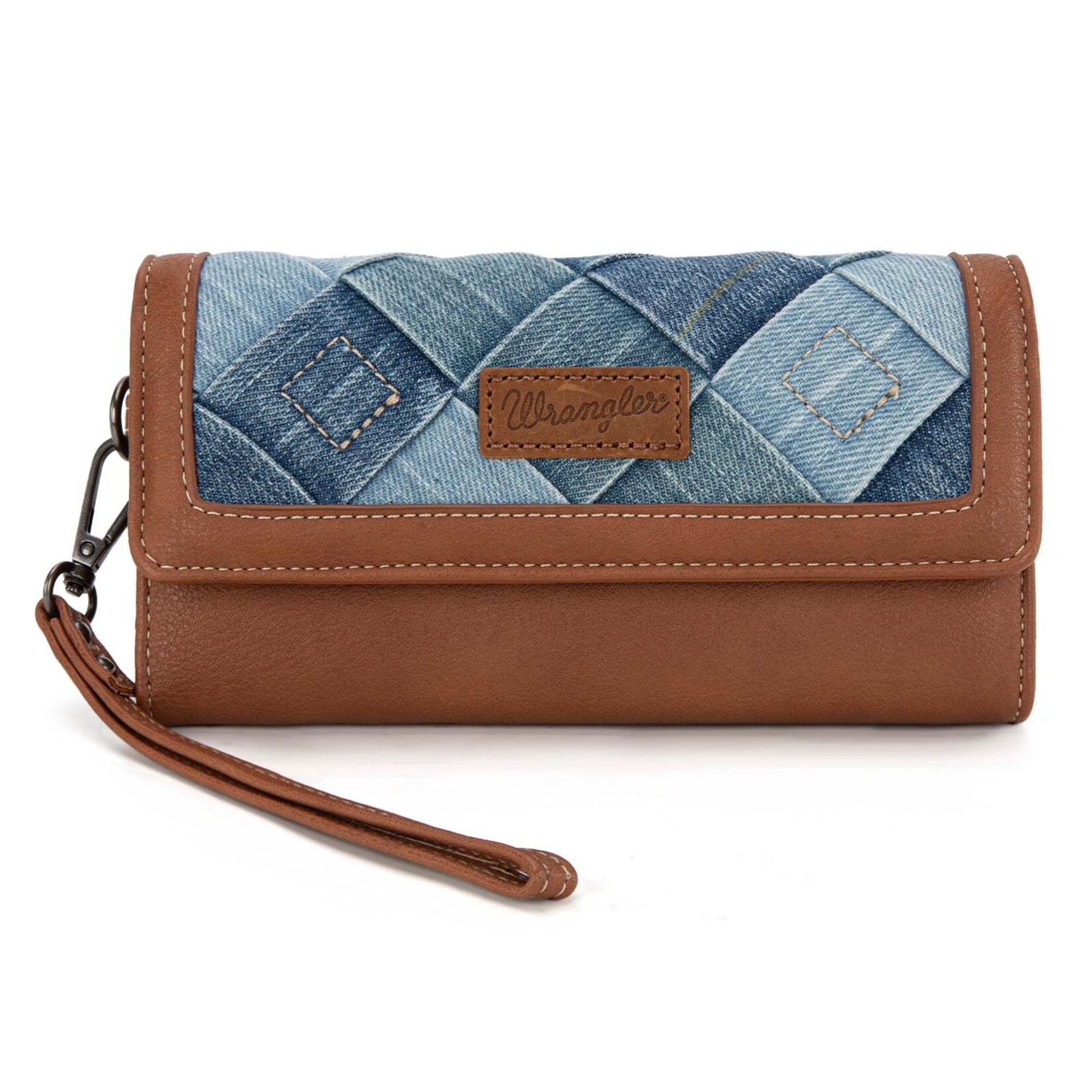 Wrangler WG210-W062JN - Jean - Wrangler Denim Woven Tri-Fold Wristlet/Wallet