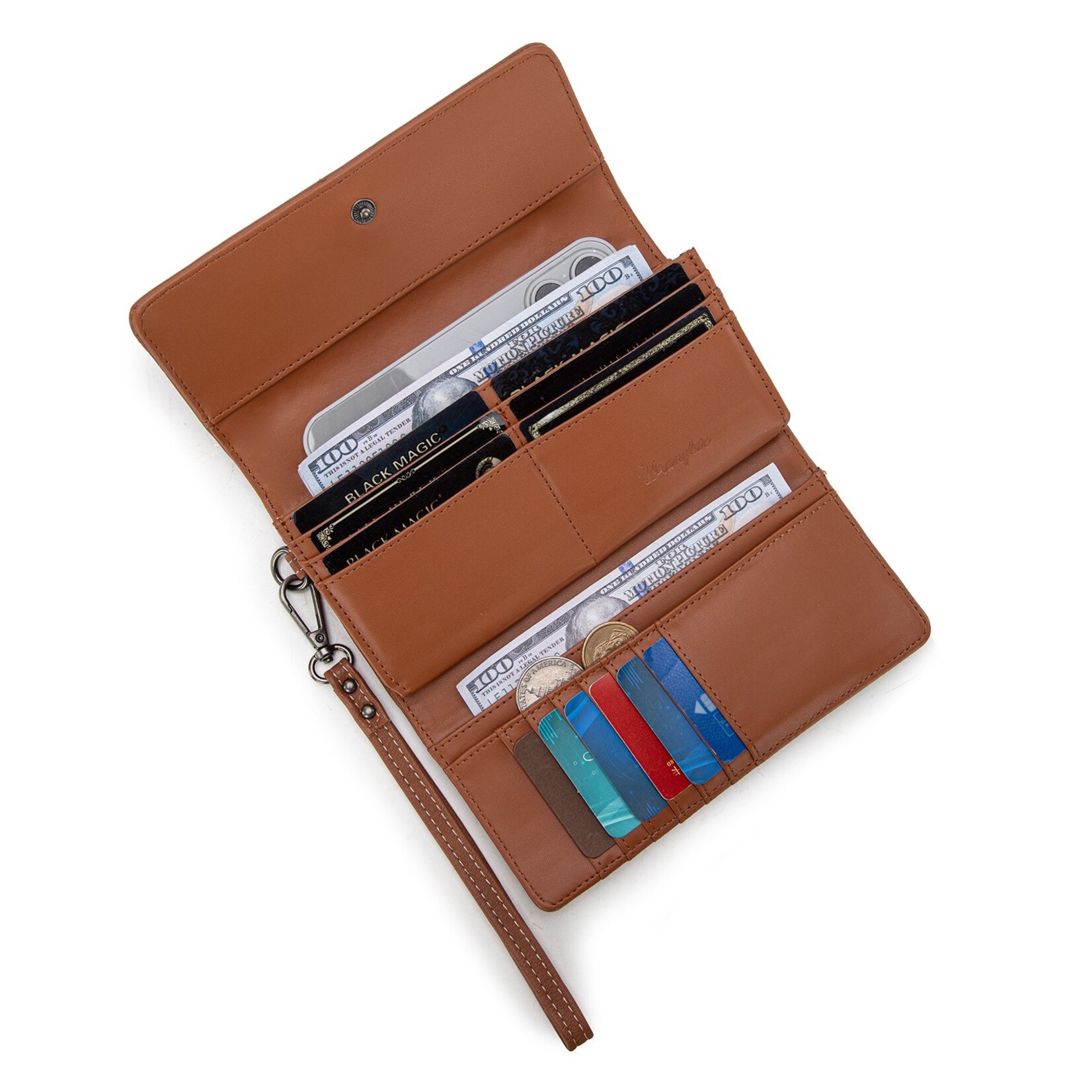 Wrangler WG210-W062JN - Jean - Wrangler Denim Woven Tri-Fold Wristlet/Wallet