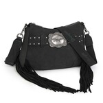 Wrangler WG241-2022BK - Black - Wrangler Fringe Buckle Hobo Bag/Crossbody Bag