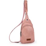 Wrangler WG87-227PK - Pink - Wrangler Sling Bag/Crossbody/Chest Bag Dual Zippered Compartment