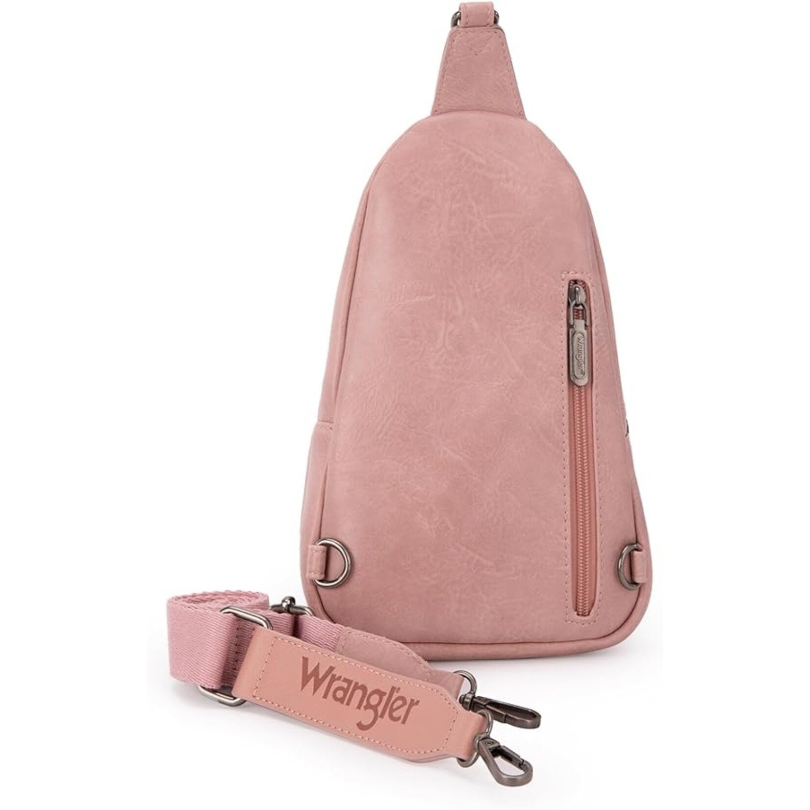 Wrangler WG87-227PK - Pink - Wrangler Sling Bag/Crossbody/Chest Bag Dual Zippered Compartment