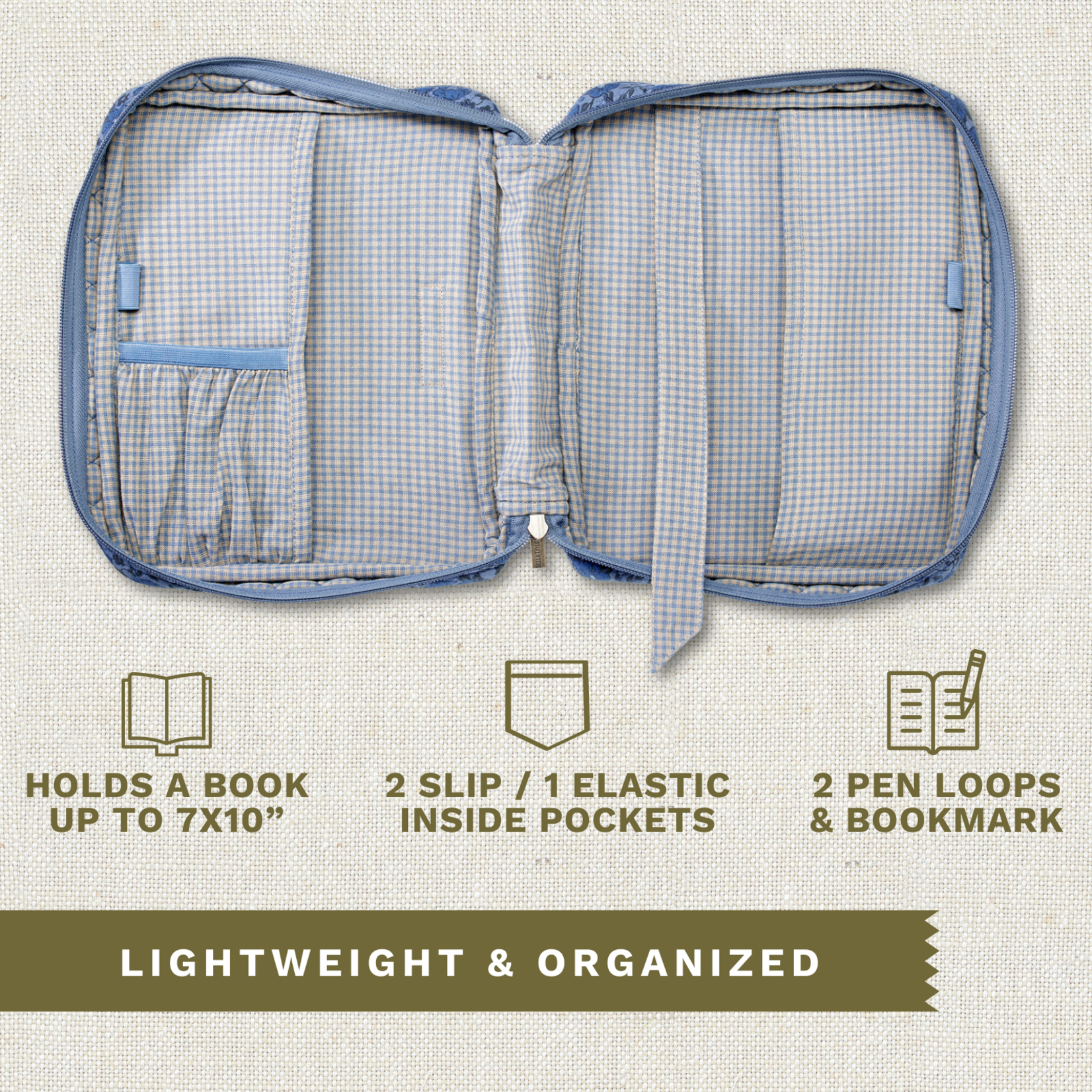 Bella Taylor Book and Bible Cover - Navy Floral