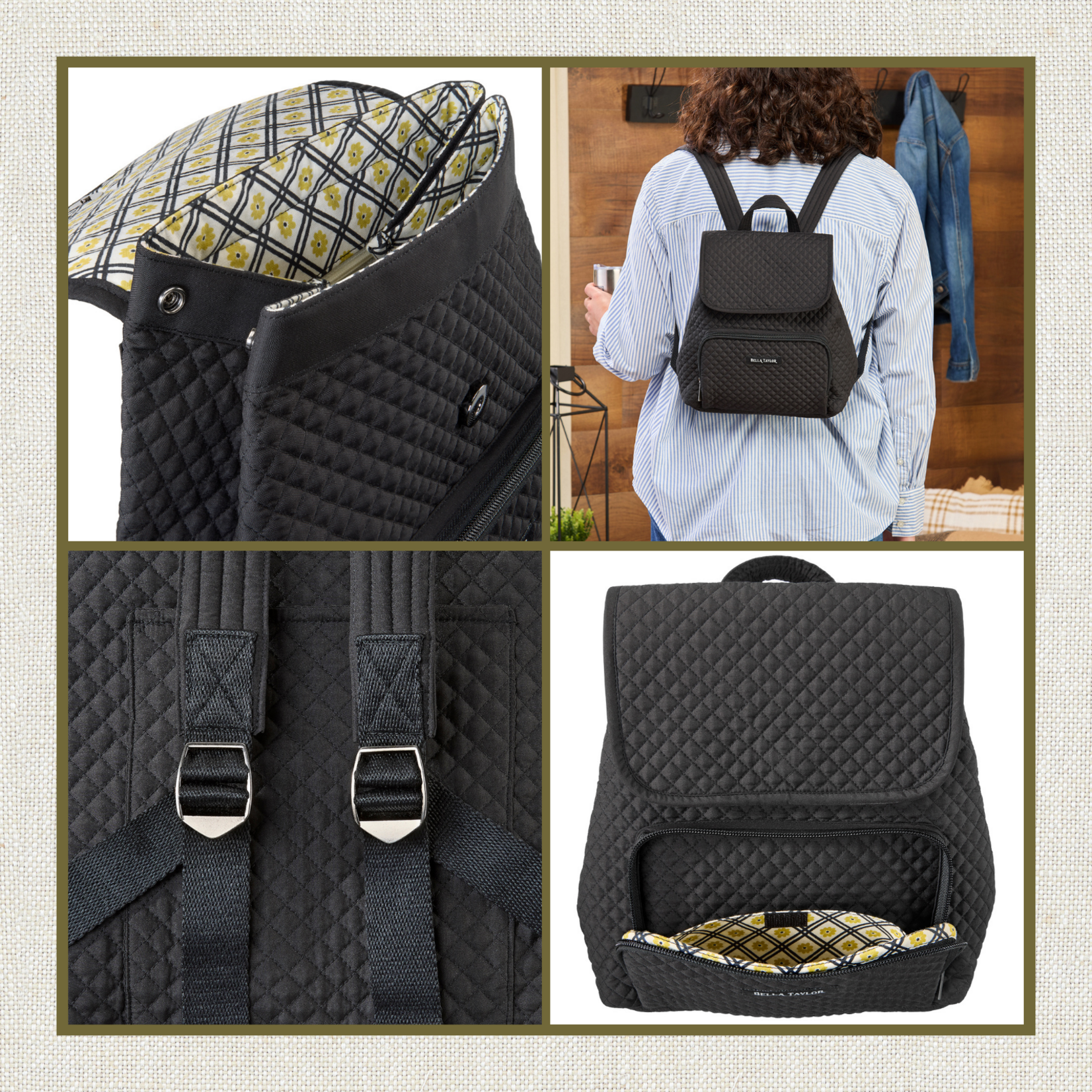 Bella Taylor Mini Backpack - Solid Black