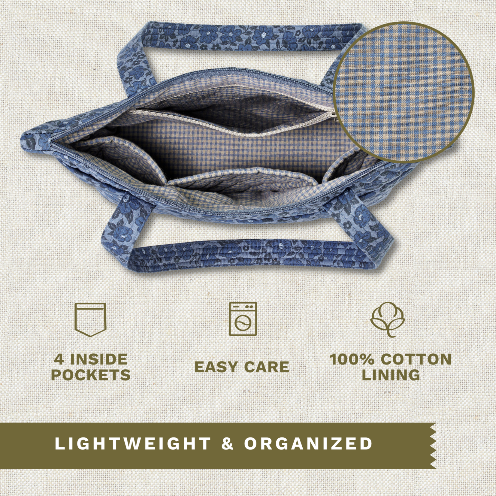 Bella Taylor Small Shoulder Tote - Navy Floral