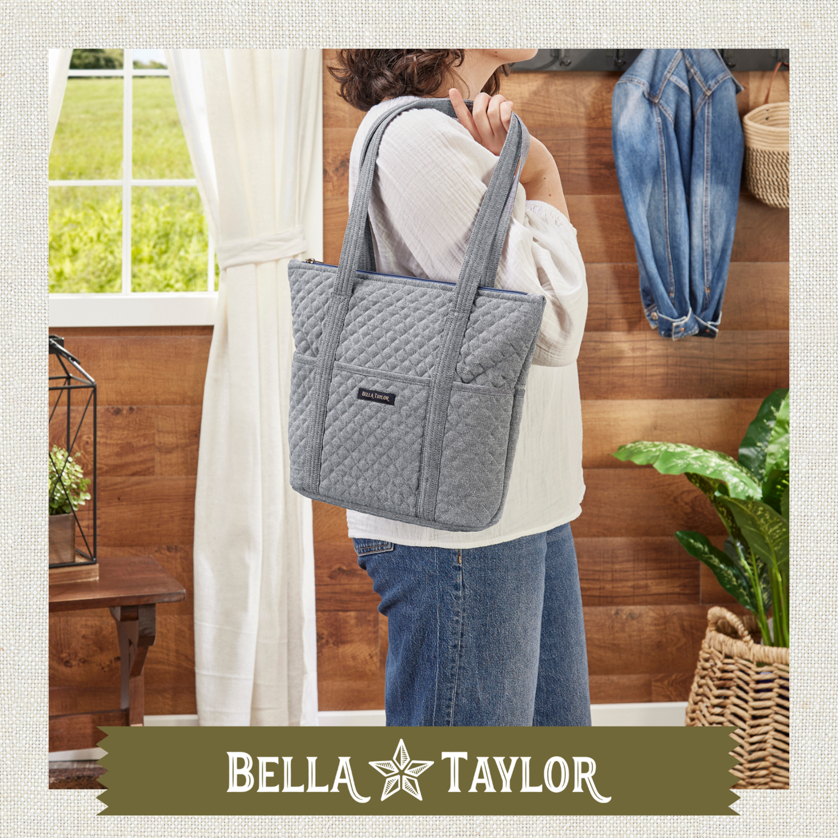 Bella Taylor Stride Tote - Blue Chambray
