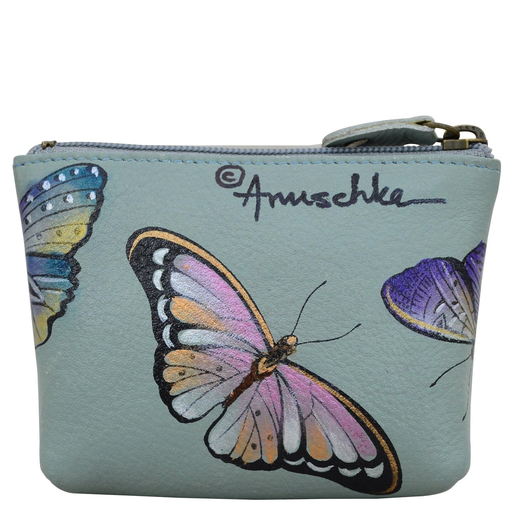 Anuschka 1031-BTH:  Butterfly Heaven - Coin Zip Pouch