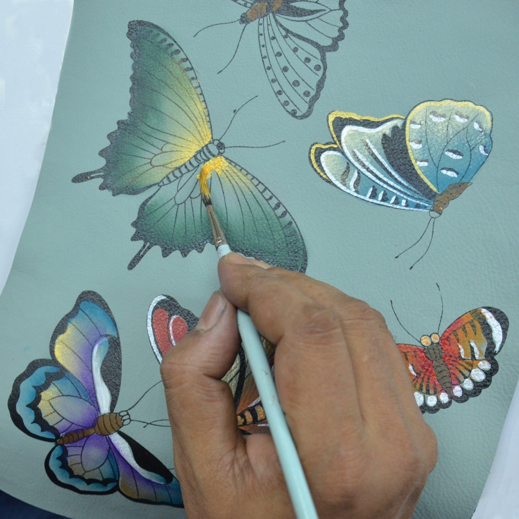 Anuschka 1031-BTH:  Butterfly Heaven - Coin Zip Pouch