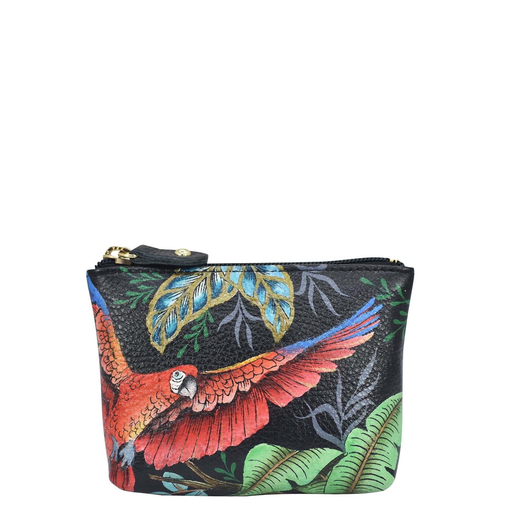 Anuschka 1031-RFB:  Rainforest Beauties - Coin Zip Pouch