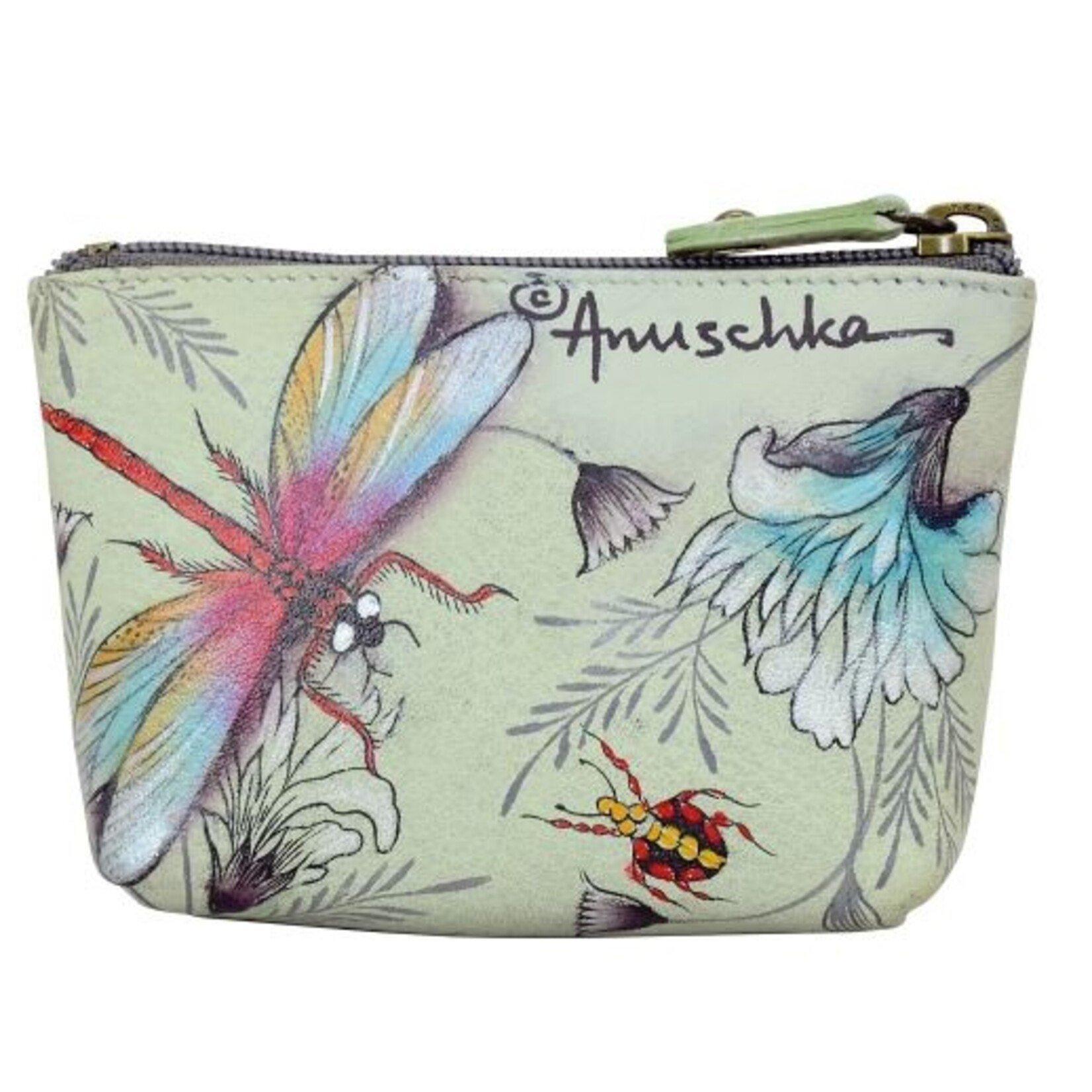 Anuschka 1031-WWG:  Wondrous Wings - Coin Zip Pouch
