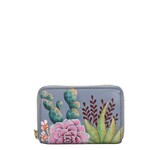 Anuschka 1110-DTG:  Regal Peacock - Accordion Style Credit and Business Card Holder