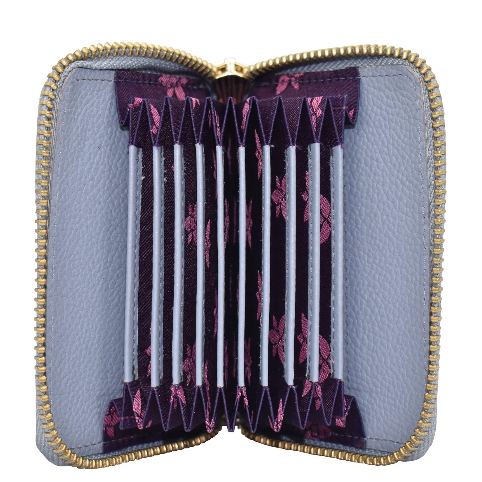 Anuschka 1110-DTG:  Regal Peacock - Accordion Style Credit and Business Card Holder