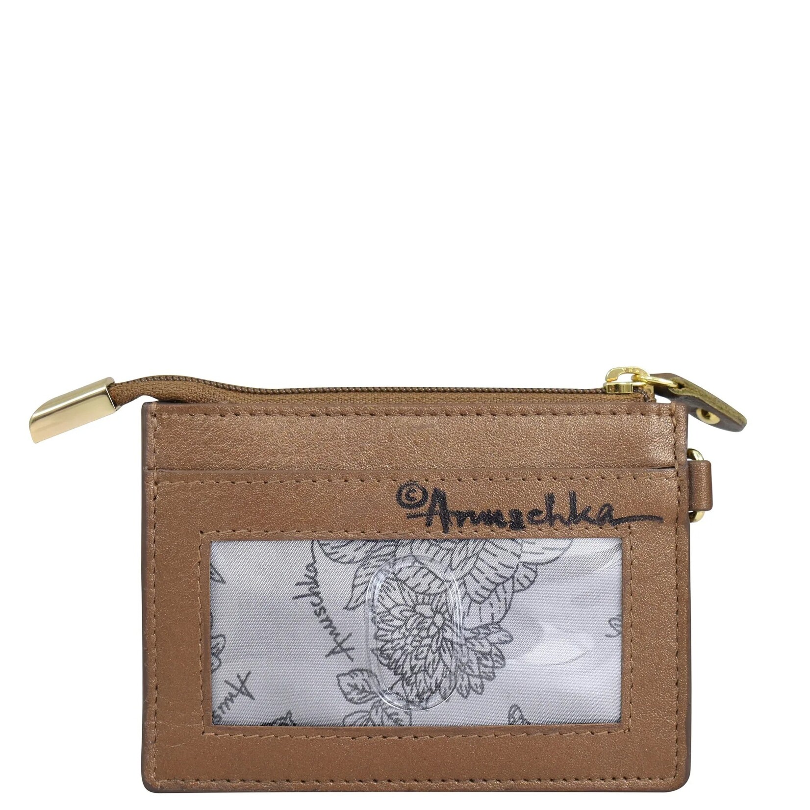 Anuschka 1183-BFB-BRZ: Butterfly Blooms Bronze - Leather Card Case