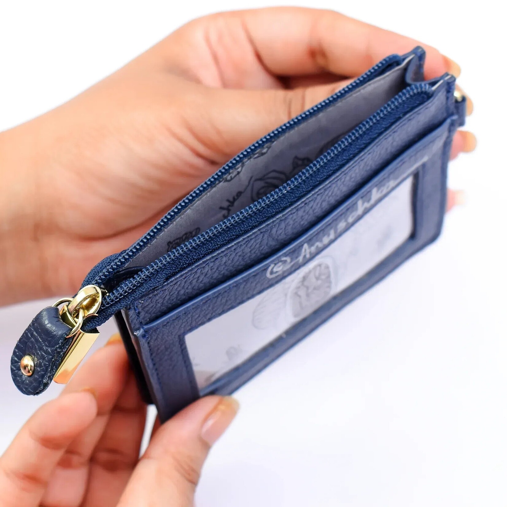 Anuschka 1183-BFB-BRZ: Butterfly Blooms Bronze - Leather Card Case