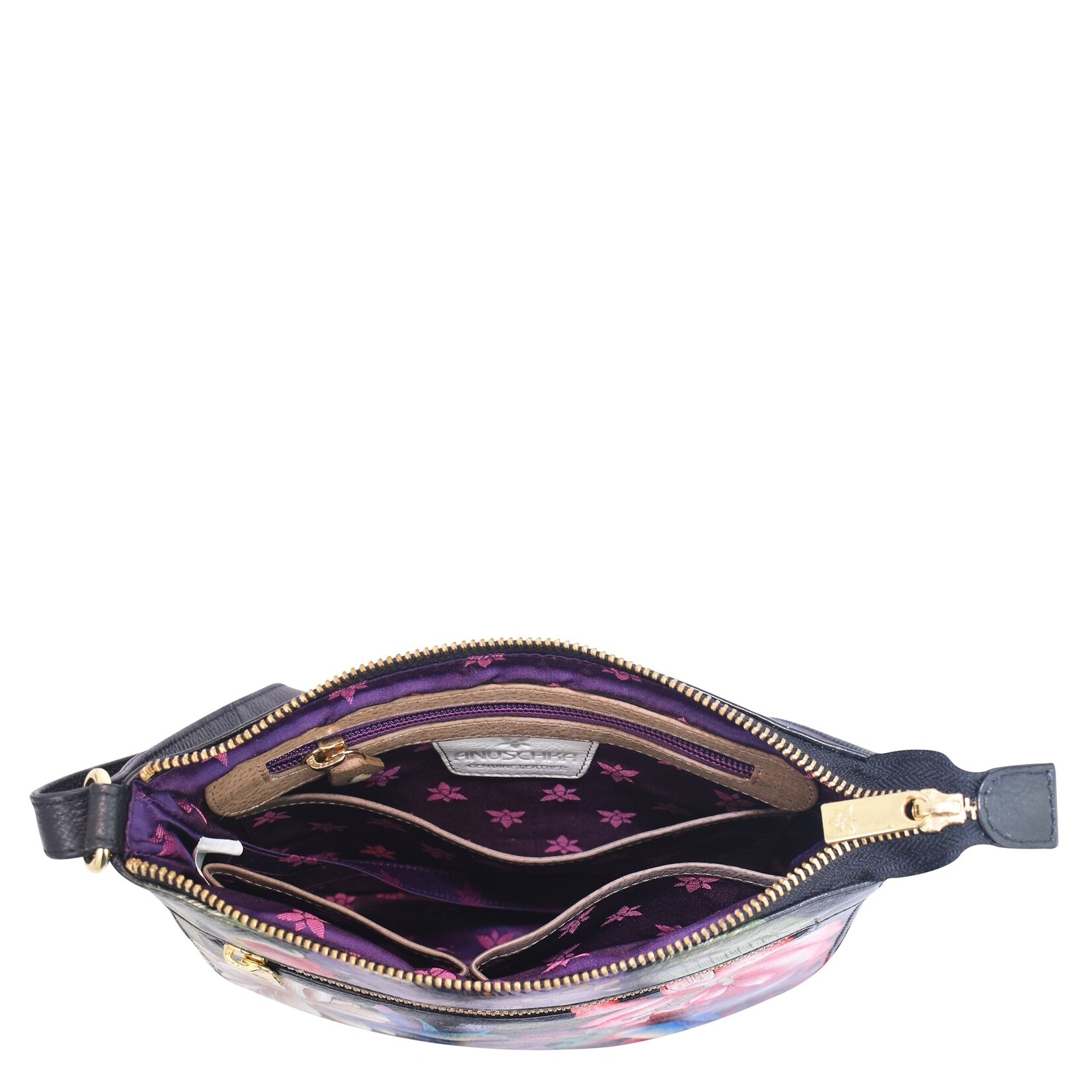 Anuschka 550-HMH: Hummingbird Heaven - Leather Expandable Travel Crossbody