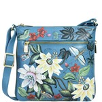 Anuschka 550-RGR: Royal Garden - Leather Expandable Travel Crossbody