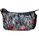Anuschka 670-PLZ:  Playful Zebras - Medium Shoulder Bag