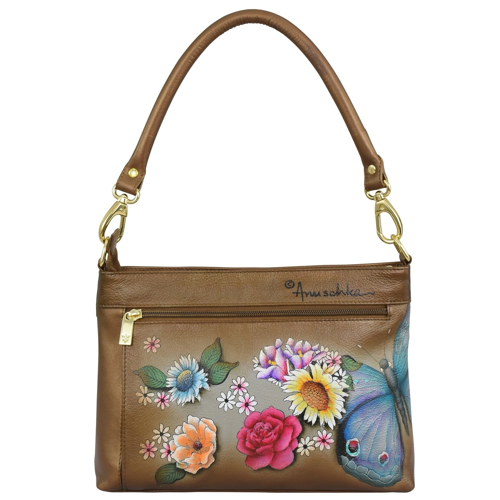 Anuschka 684-BFB-BRZ Butterfly Blooms Bronze - Shoulder Organizer