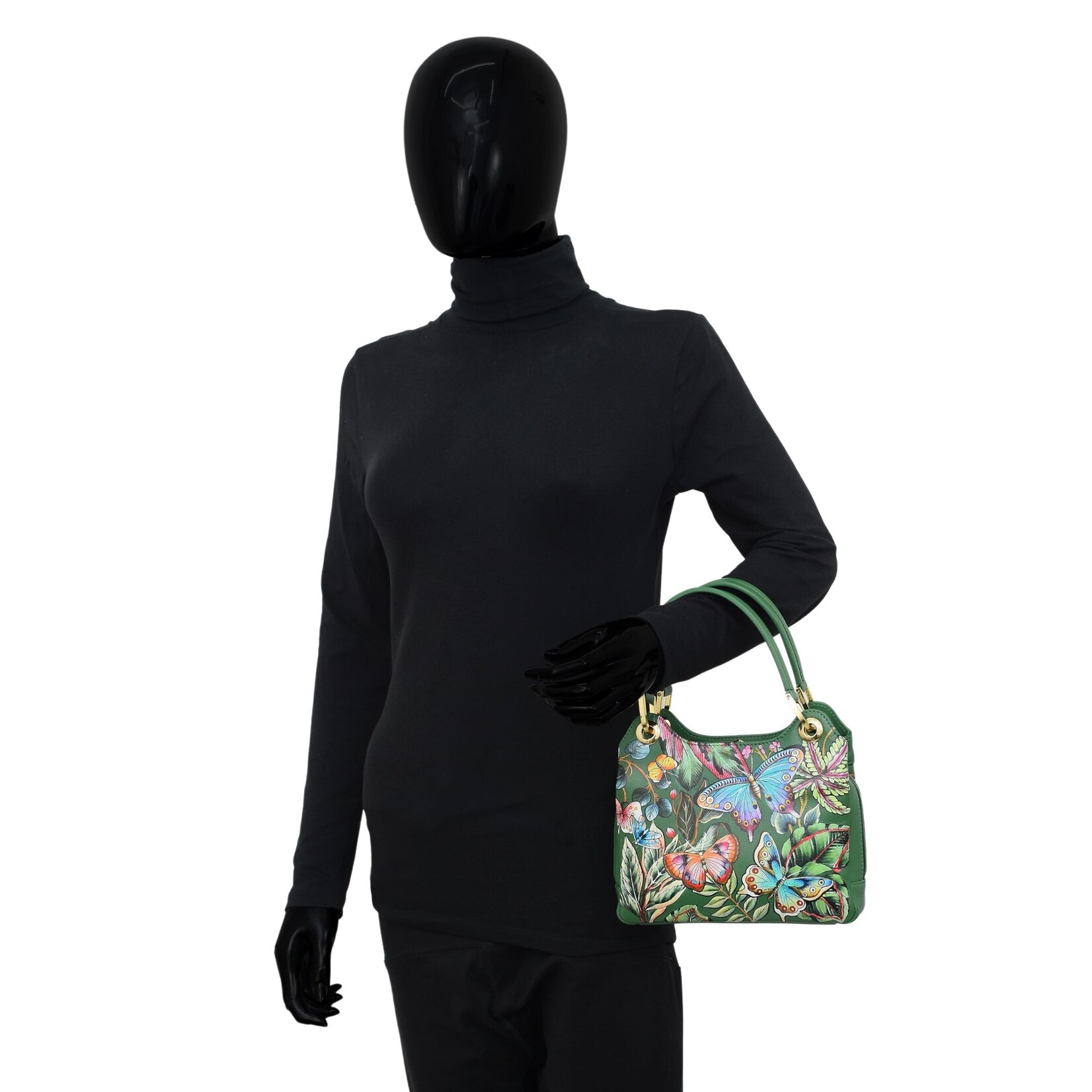 Anuschka 708-DNL - Dancing Leaves - Satchel with Crossbody Bag