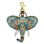 Anuschka K0039-ELM:  Hand-Painted Leather Bag Charm