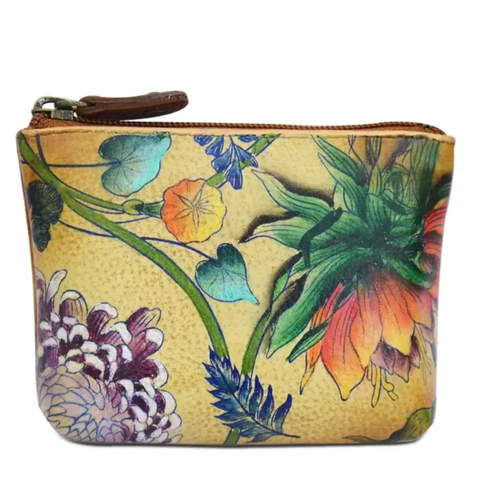 Anuschka 1031-CBG:  Caribbean Garden - Coin Zip Pouch