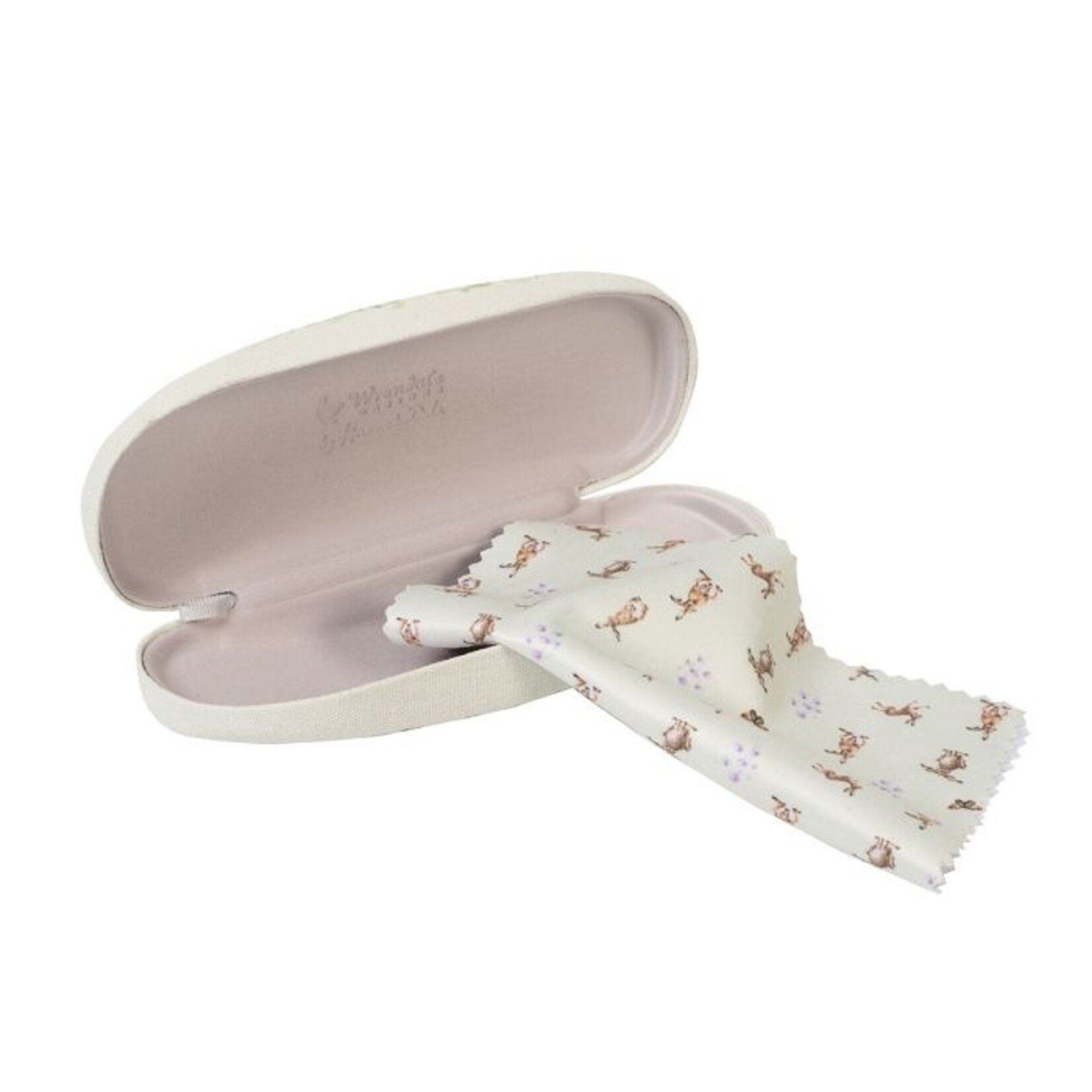 Wrendale Designs GLC017 - Eyeglass Case - 'Spring Hares' Hare