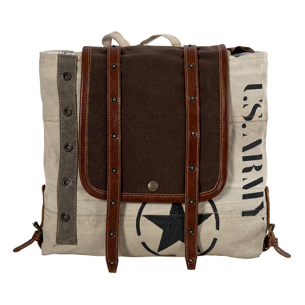 S-8057 Army Motif Backpack - The Handbag Store display picture 2