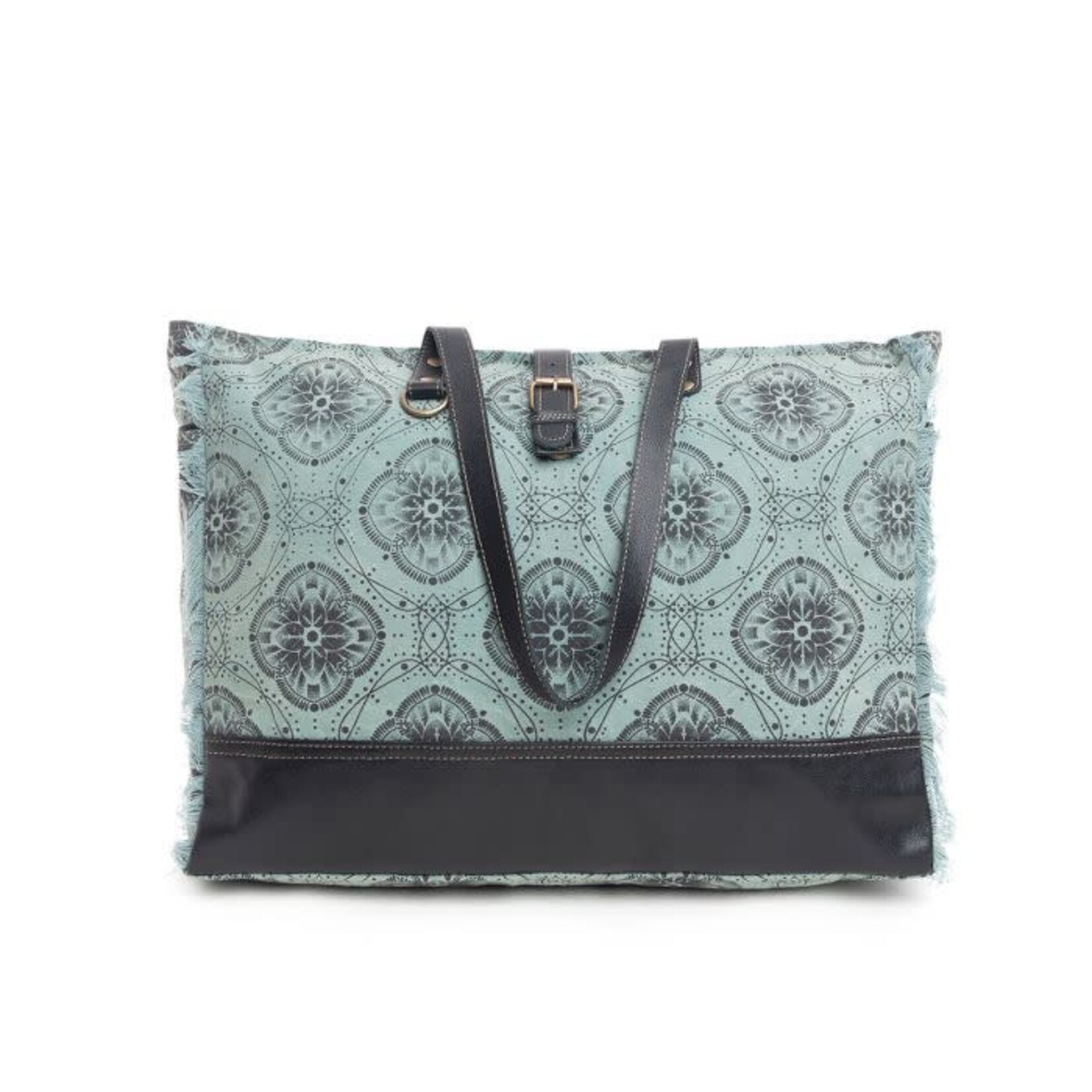 Myra Bags S-9549 Pilar Pram Weekender Bag Soft Teal Medallion