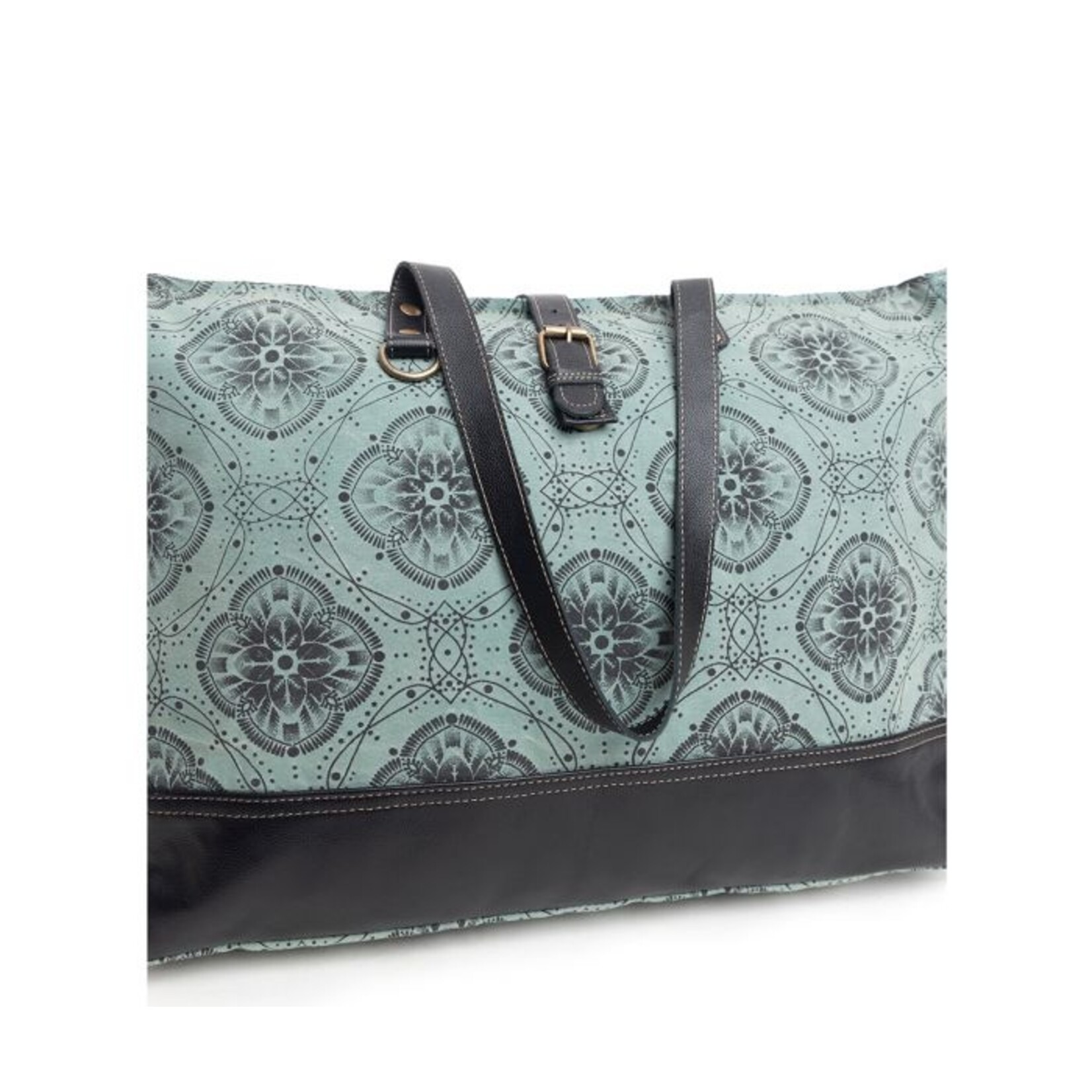 Myra Bags S-9549 Pilar Pram Weekender Bag Soft Teal Medallion